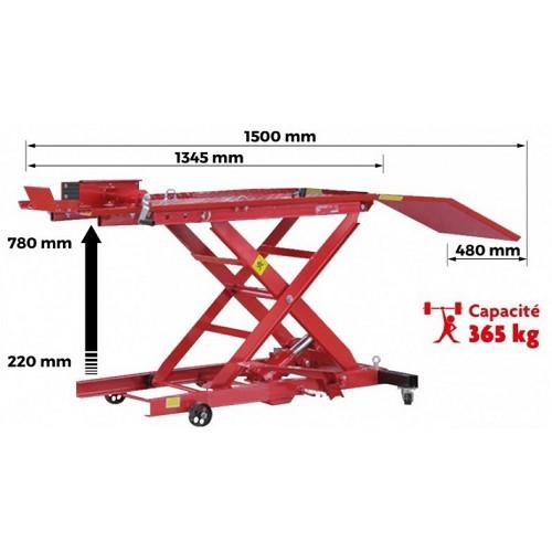 Motorfiets lift 360 kg - TB05100