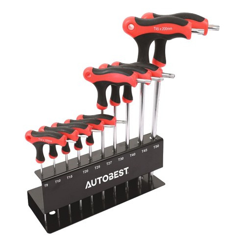     
                
                
    10 autobest torx wrenches on rack | T9 - T50 - TB05223
