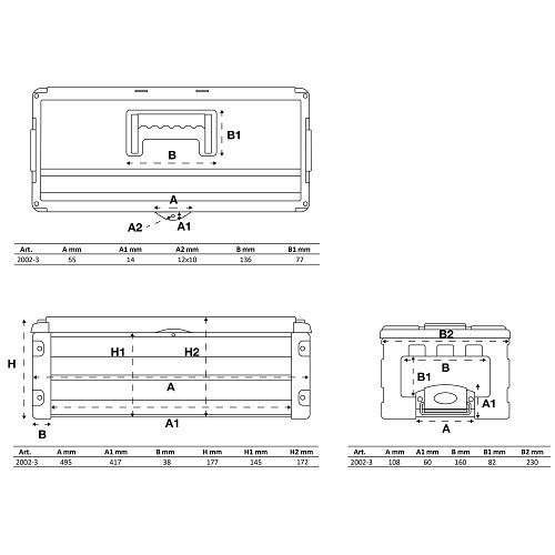 Hard shell tool box - 2 drawers - TB05370