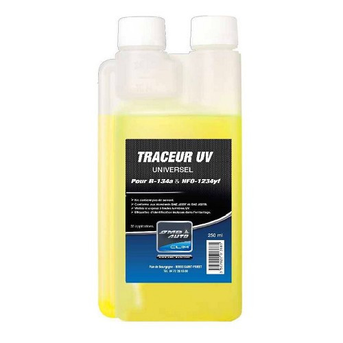 Tracciante universale misto UV per i refrigeranti R134A e HFO1234yf - Flacone dosatore da 250 ml