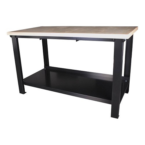  Etabli en métal avec plateau en bois CLAS - 1,5m - TB90053 