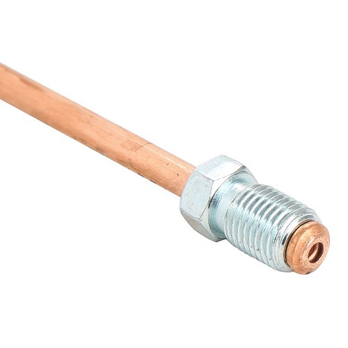 Rigid copper brake hose 4.75mm diameter - 3/8" 24UNF 18mm and 3/8" 24UNF 18mm ends - 40cm - TR06005