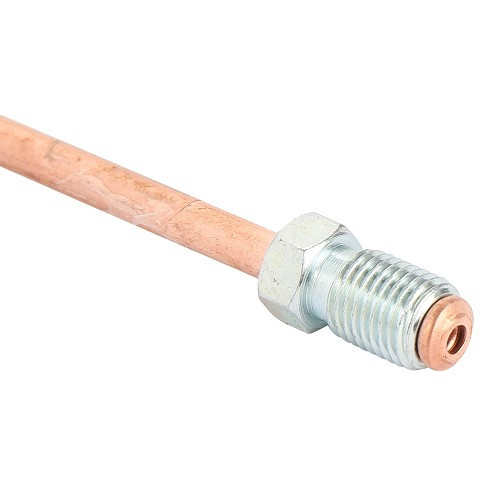 Rigid copper brake hose 4.75mm diameter - 3/8"24UNF 18mm and 3/8" 24UNF 18mm ends - 35cm - TR06008