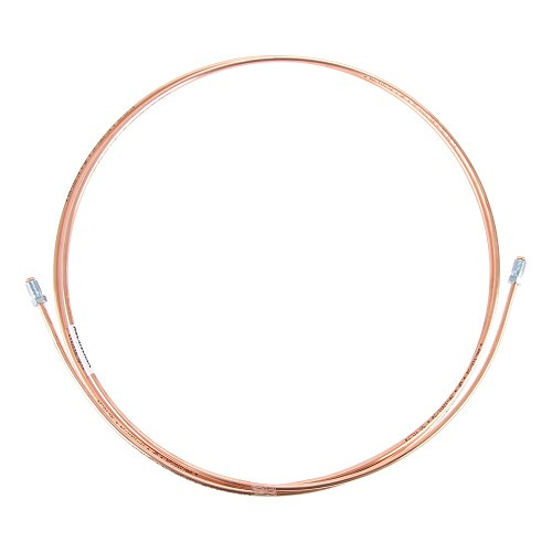  Rigid copper brake hose 4.75mm diameter - 3/8" 24UNF 18mm and 3/8" 24UNF 18mm ends - 260cm - TR06010 