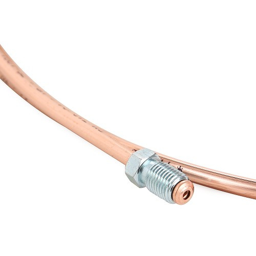 Rigid copper brake hose 4.75mm diameter - 3/8" 24UNF 18mm and 3/8" 24UNF 18mm ends - 230cm - TR06012