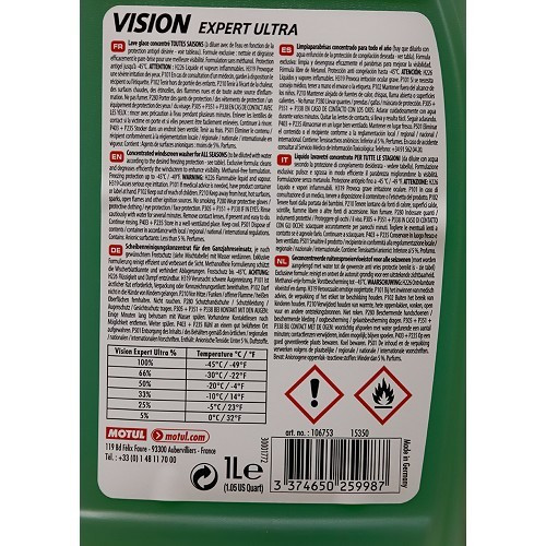 MOTUL Vision Expert Ultra geconcentreerde ruitensproeier - bus - 1 liter - UA01220