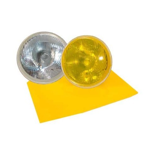 Vintage-look yellow self-adhesive film for headlights