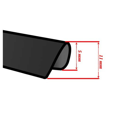 Metallprofil für Motorhaubendichtung - Meterware - UA11804