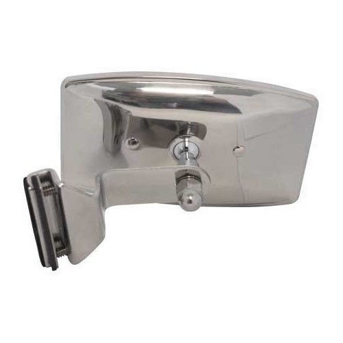  Rail-mounted rectangular chrome-plated door mirror - UA14965 