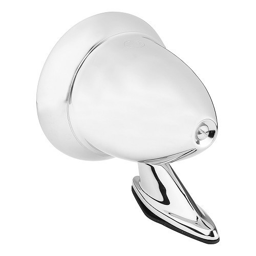  1 superior quality polished stainless steel barrel-style racing door mirror - UA15025-1 