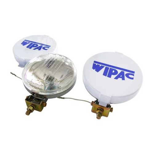 Set of 2 WIPAC chrome-plated auxiliary long-range headlights with protectors - UA15430