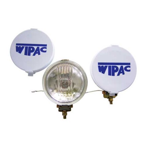 Kit de 2 faros WIPAC cromados adicionales de largo alcance con protecciones