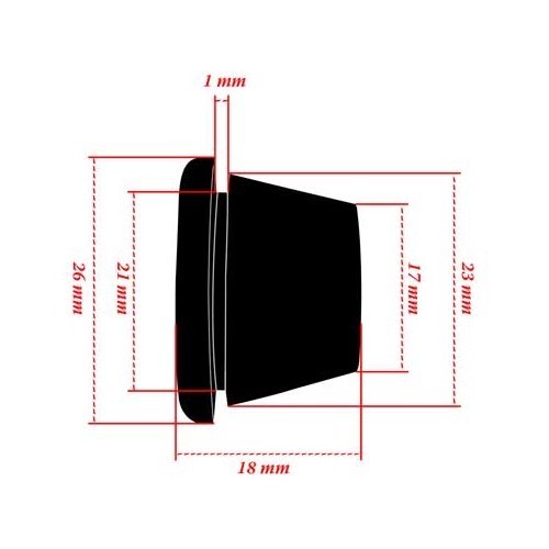  26mm wall mounted wire feedthrough gasket - UA15914 