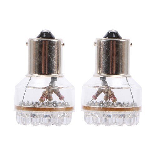  Ampoules P21W 19LED BA15s 12 Volts - Orange - UA16995-1 