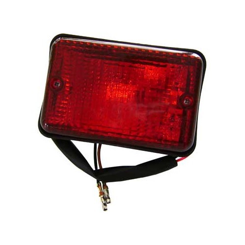  1 farol de nevoeiro WIPAC traseiro, vermelho, retangular, moldura preta - UA17430 