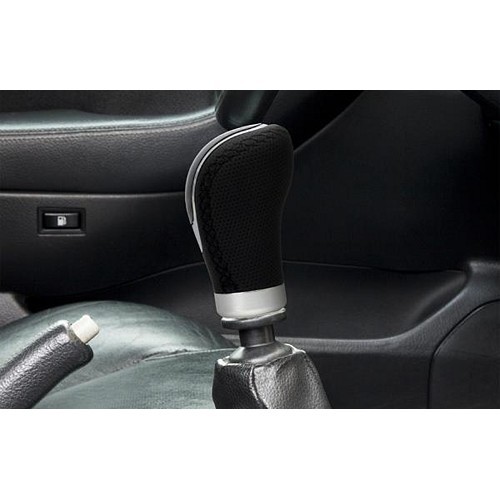  Black leather long gear lever knob - UB00202-1 