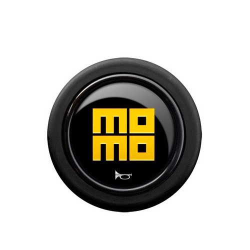     
                
                
    MOMO horn button, Black/Yellow - UB00313
