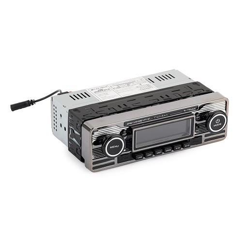 Autoradio Caliber Retrolook - RMD 120BT/B - USB/SD/Bluetooth DAB+ - Finitura nera e cromata - UB01257
