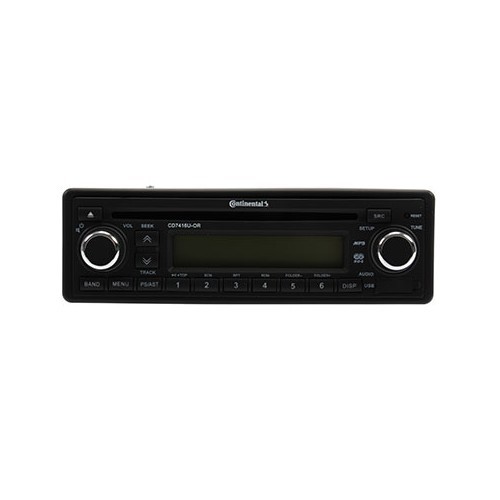 CONTINENTAL-Tuner mit CD-USB-Funktionen in Schwarz und Orange - UB01304