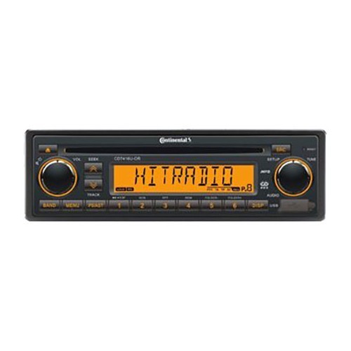  Autorradio CONTINENTAL con funciones CD-USB en negro y naranja - UB01304 