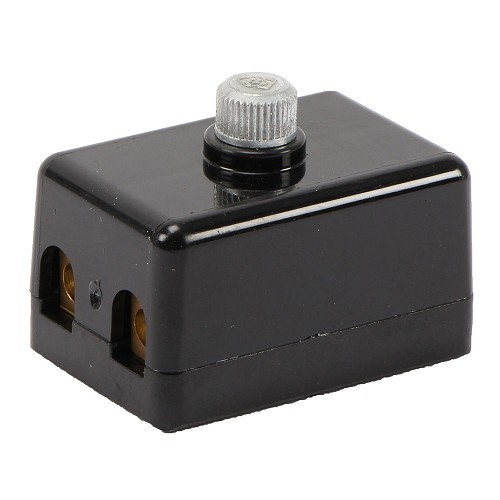  Housing for 2 steatite screw-in fuses - Black - UB08001 