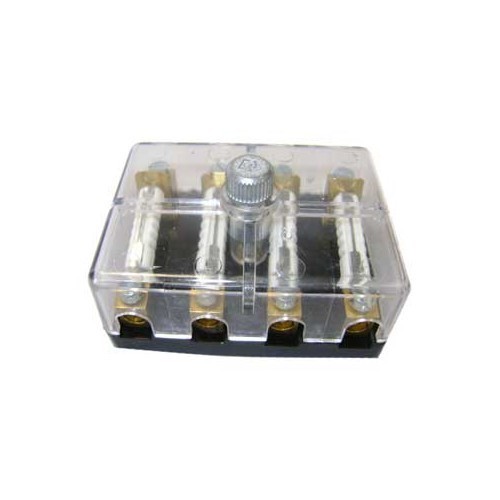 Box für 4 Steatit-Sicherungen Schraubanschluss - Transparent - UB08010