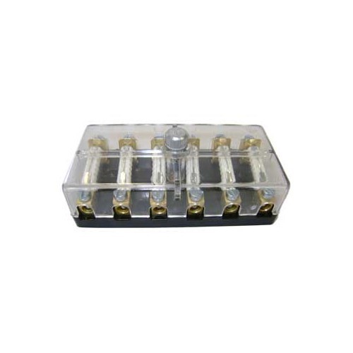 Box für 6 Steatit-Sicherungen Schraubanschluss - Transparent - UB08020