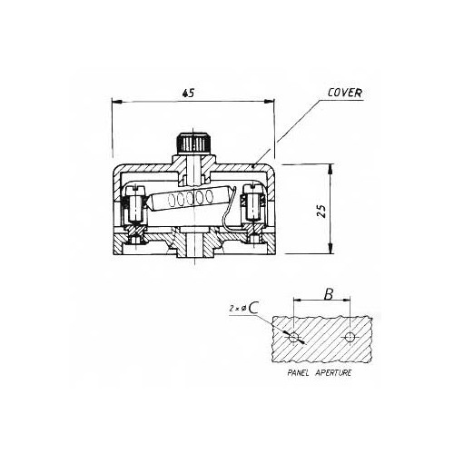 Kast voor 12 cilindrische zekeringen schroefverbinding - Transparant - UB08030