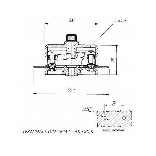 Box für 12 Zylindersicherungen Steckverbindung/Kabelschuh - Transparent - UB08090