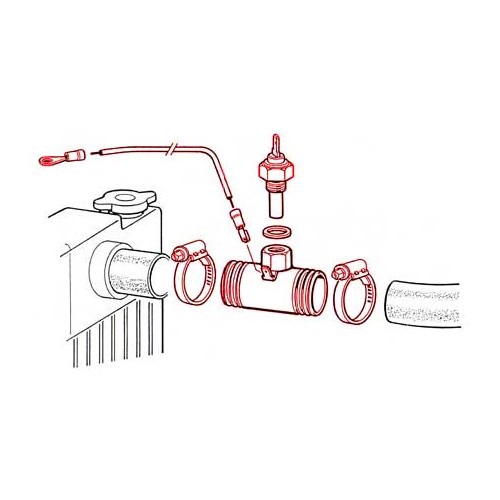 Additionele sonde voor de watertemperatuur VDO - UB10204