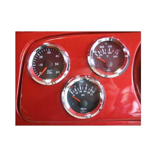  VDO oil temperature gauge, 50-150°C Black & Chrome - UB10226-1 