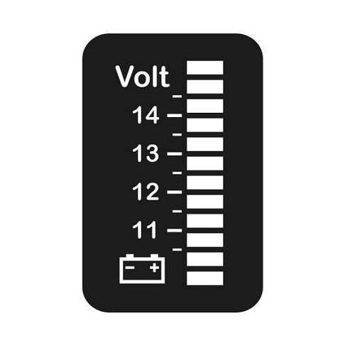 Voltmetro "pulsante Golf 2" da 10 a 15.5 Volt - UB10245