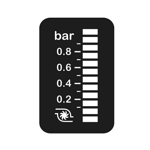 Manómetro "Golf 2 button" para pressão de impulso 0 - 1,1 bar - UB10247