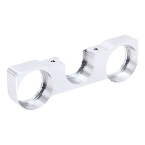 52 mm support for two manometers under the steering column for VW Beetle - Polished aluminium - UB10534