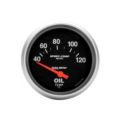     
                
                
    Manometer en sonde van de olietemperatuur Auto Meter diameter 67 mm gradatie van 40 tot 120°C - UB10610
