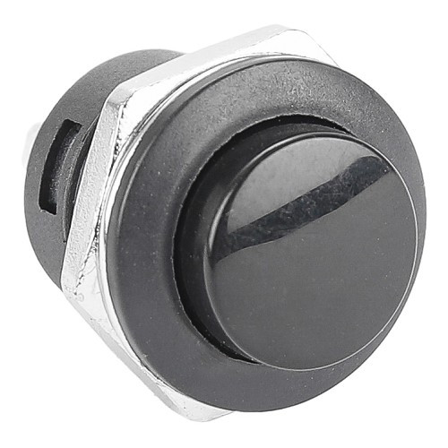  Bouton poussoir noir avec protection extérieure - UB10890 