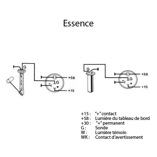 VDO zwarte 12V 52mm diameter brandstofmeter voor hendelmeter - UB10900