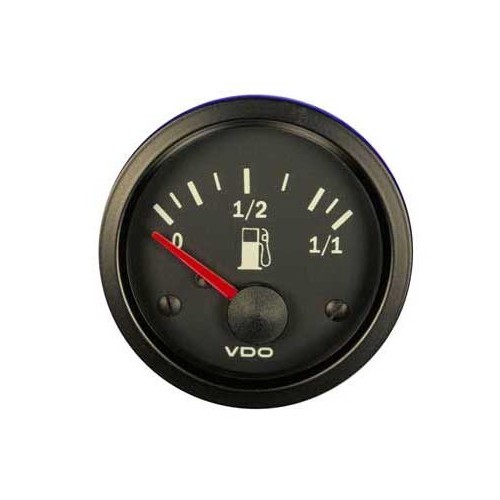  Medidor de combustível preto VDO 12 V diâmetro 52 mm para medidor tubular - UB10901 