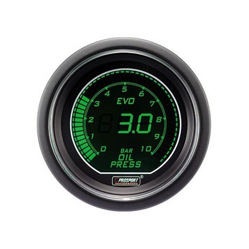  Green/White digital oil pressure manometer (52 mm) - UB12104 