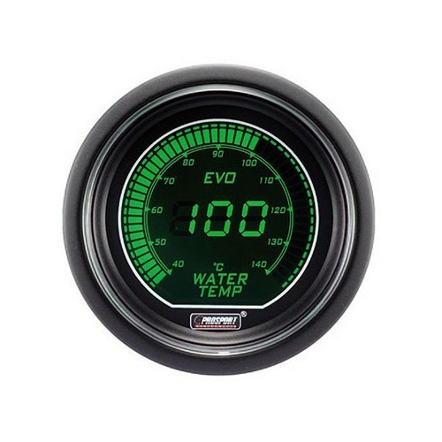  Manomètre digital de température d'eau Vert/Blanc (52 mm) - UB12202 