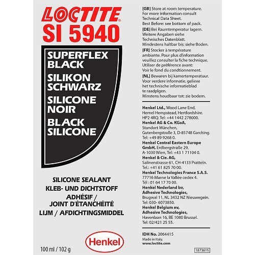 Tube met dichtingspasta zwart Loctite 100 gram - UB25008