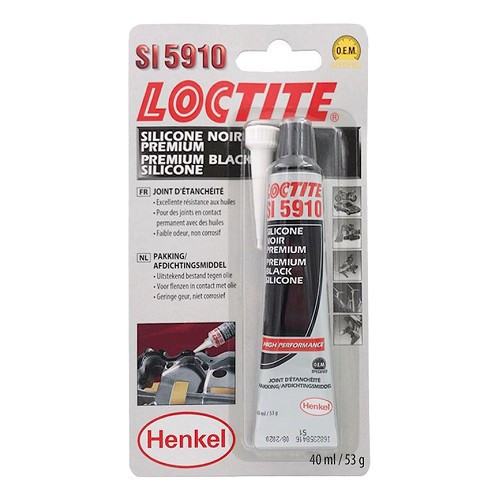  Pâte à joint haute résistance aux huiles LOCTITE silicone noir SI 5910 - tube - 40ml - UB25021 