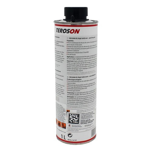 TEROSON RB R2000 HS Black Scuff and Sound Repellent - Bottle - 1kg - UB25038
