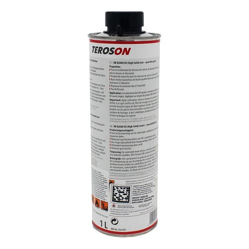 TEROSON RB R2000 HS Repelente de Rozaduras y Sonido Negro - Botella - 1kg - UB25038