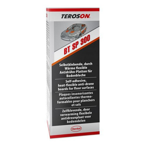  TEROSON BT SP 300 planchas bituminosas autoadhesivas de aislamiento acústico 100x50cm - paquete de 4 - UB25040 