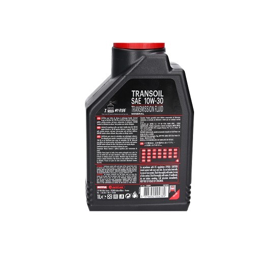 Aceite para caja de cambios con embrague húmedo MOTUL TRANSOIL 10W30 - mineral - 1 Litro - UB30395