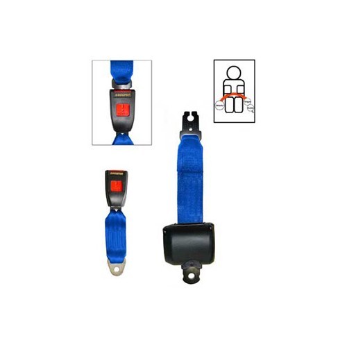  Ceinture SECURON Bleue 2 points avec enrouleur - UB38022 