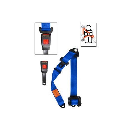  Correia dianteira azul securon de 4 pontos - com retractor - UB38082 