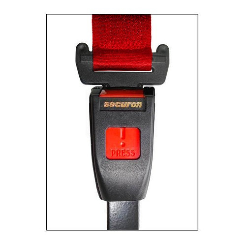 Securon-Gurt vorne rot 3-Punkt 15 cm - mit Aufroller - UB38111