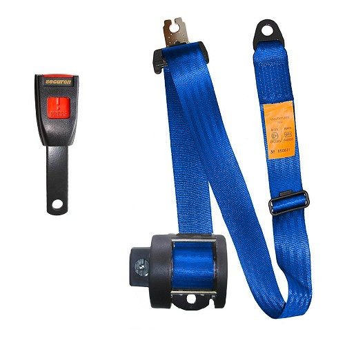  Cinturón Securon delantero azul 3 puntos 15 cm - con enrollador - UB38112 